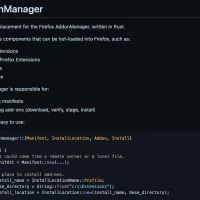 Screenshot of Rust AddonsManager Prototype