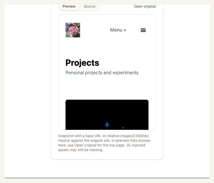 Desktop Filelathe page preview of rhelmer.org Projects